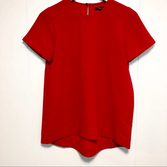 Madewell Red Tailored Tee in Red - XS - Picture 2 of 5